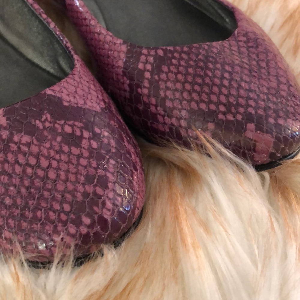 Cole Haan purple snake flats size 9.5